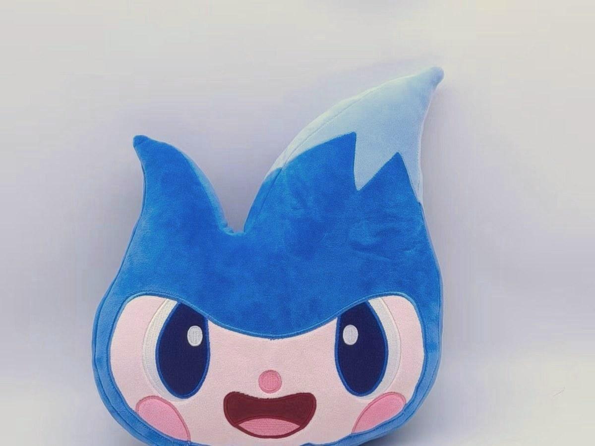 Original character plush developed from a creator's artwork