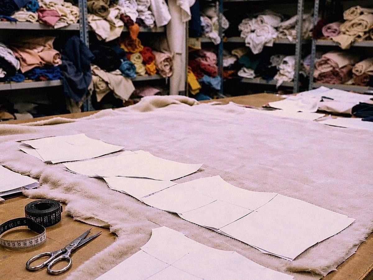 Pattern and construction work at our plush manufacturing facility