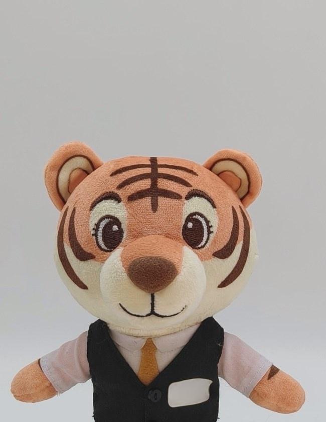 Plush sample developed from a character design